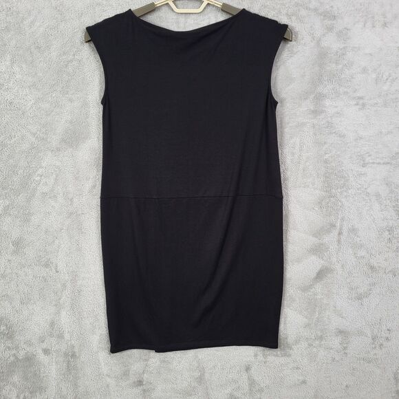 Eileen Fisher Short Shift Dress Black Size XS Cap Sleeve Ballet Neck LBD New - Picture 9 of 16